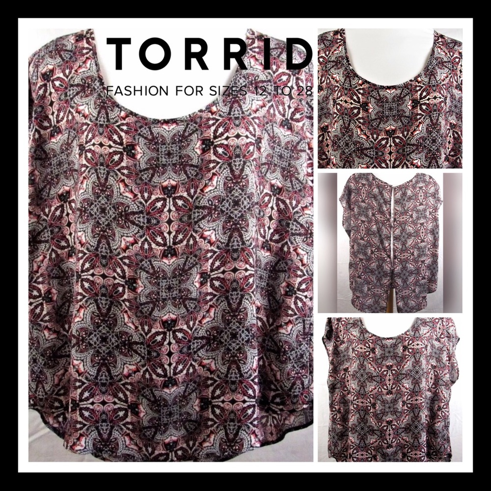 Torrid Hi-Low Tunic w/Peek a Boo Back